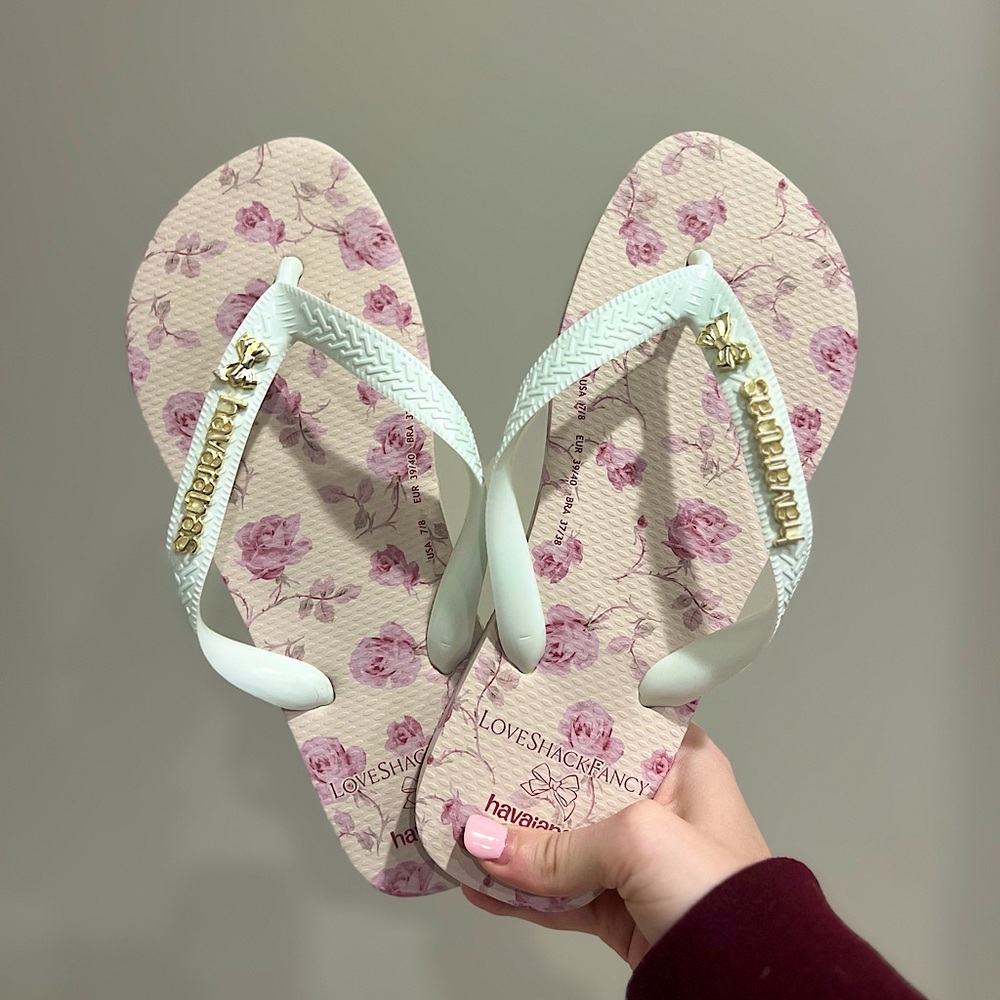 LOVESHACKFANCY HAVAIANAS SIZE 7/8